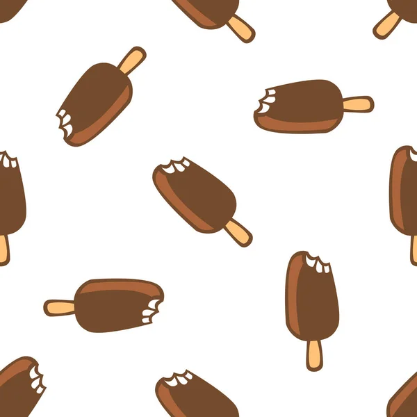 Ice cream seamless pattern — Stock Vector