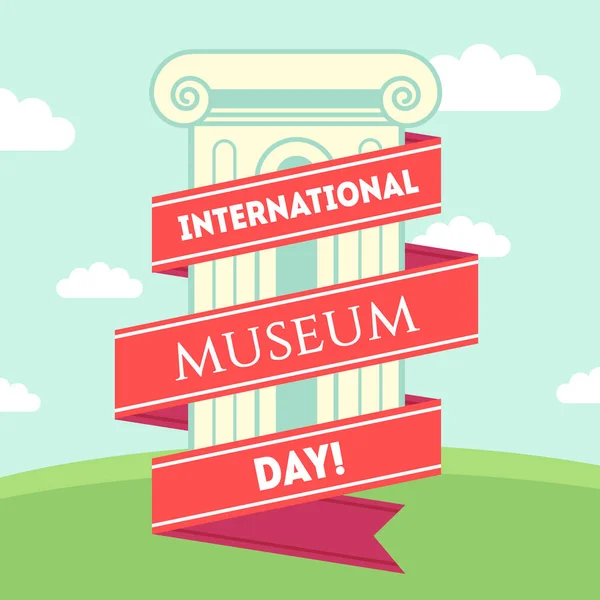 Vettoriale giornata internazionale dei musei illustrazione — Vettoriale Stock
