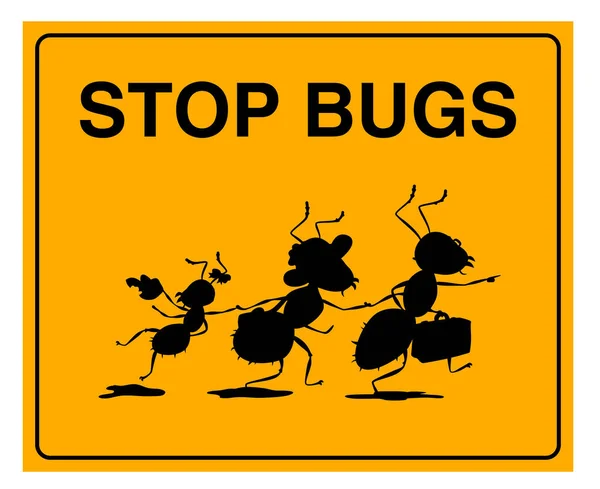 Vector stop bugs illustration — Stock Vector