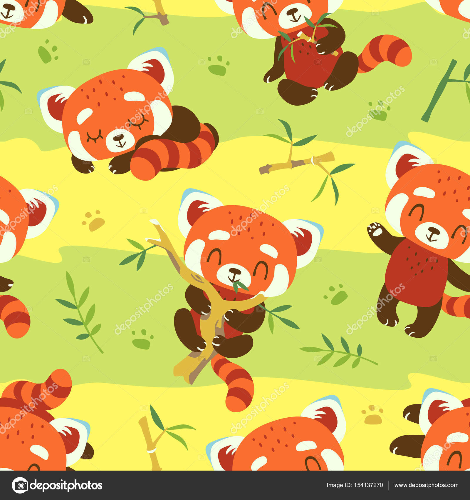 Cartoon of red panda Stock Vector Image by ©sunnyws #154137270