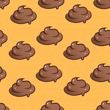  vektör kötü kokulu kaka seamless modeli
