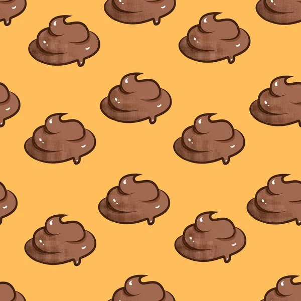 Vector stinky poop seamless pattern — Stock Vector