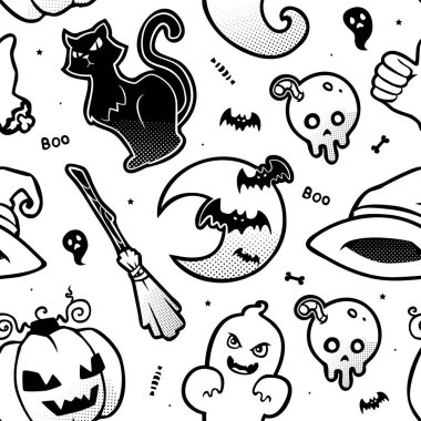 Cadılar Bayramı Dikişsiz desen vektör