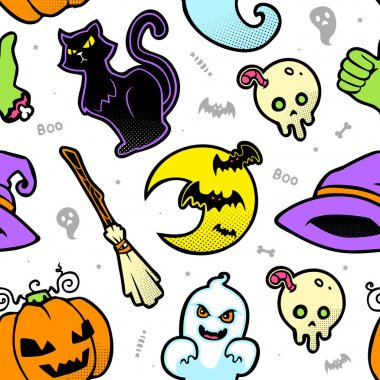 Cadılar Bayramı Dikişsiz desen vektör