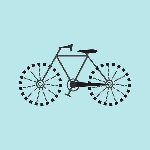 Platt cykel ikonen — Stock vektor