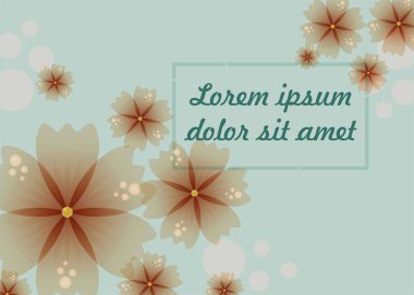 Vektör çiçek Çizim kartları, afiş için