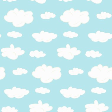 Şirin sorunsuz bulutlar desen