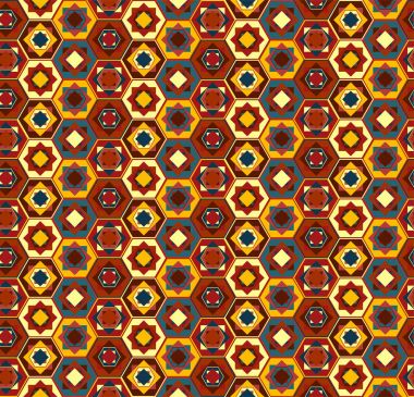 Altıgen yanarak bahislerin doğru ile renkli geometrik desen