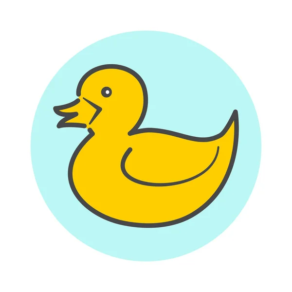 Żółte kaczki minimalistyczny ikona — Wektor stockowy