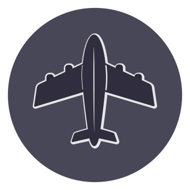 Vektör uçak simgesi Üstten Görünüm