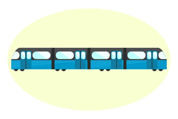 Синий плоский значок, символ метро — стоковый вектор