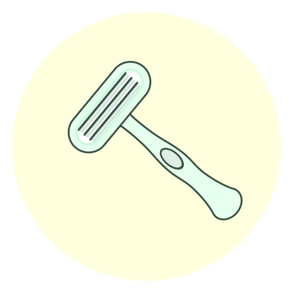 Icône rasoir bleu, outil d'épilation — Image vectorielle