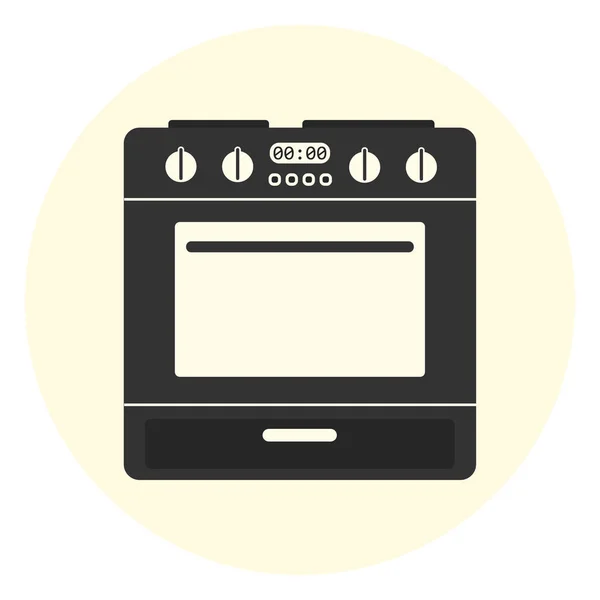 平炉图标，厨房设备，厨灶 — 图库矢量图片