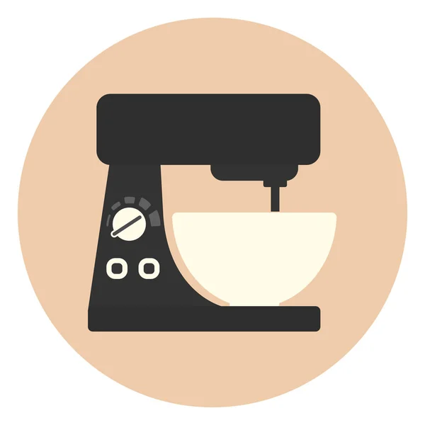 Icono de mezclador de cocina plana, equipo de cocina — Archivo Imágenes Vectoriales