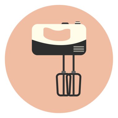 Düz tutamaç Mikser simgesi, mutfak aletleri