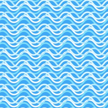 Güzel deniz parlak renkli dalgalı seamless modeli