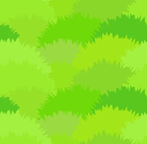 Linda hierba verde pradera patrón sin costura. Textura de arbustos de hierbas verdes — Vector de stock