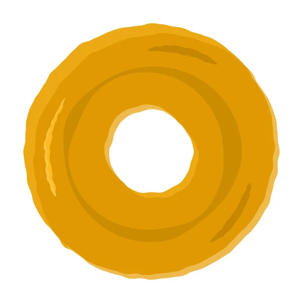 Donut marrom frito saboroso colorido sem símbolo de cobertura —  Vetores de Stock