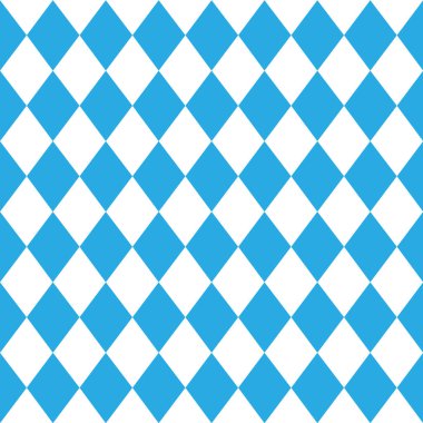 Beyaz ve mavi rhombus ile Dikişsiz oktoberfest desen vektör