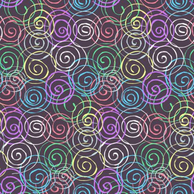Moda Dikişsiz desen renkli sarmal swirls ile