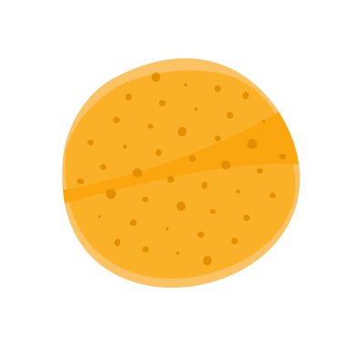 Düz renkli Meksika tortilla simgesi, çip sembolü