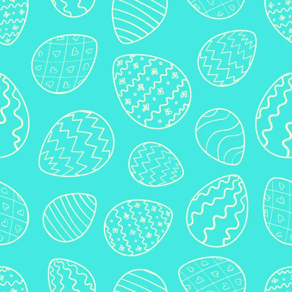 Mavi anahat yumurtalı Paskalya desen