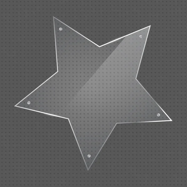 Vektorový tvar hvězdy sklo rám s hřebíky — Stockový vektor