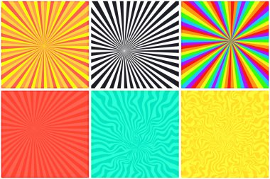 Komik kabarcık için çizgili renk arka plan