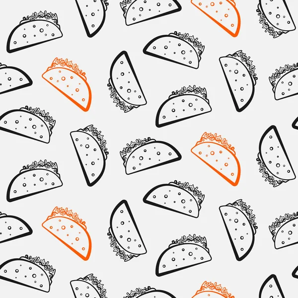 Siyah ve kırmızı tacos seamless modeli