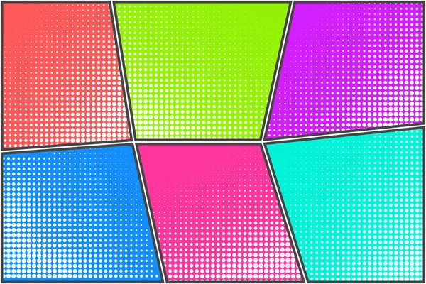 Komik kabarcıklar için arka plan noktalı renkli parlak noktalı resim — Stok Vektör