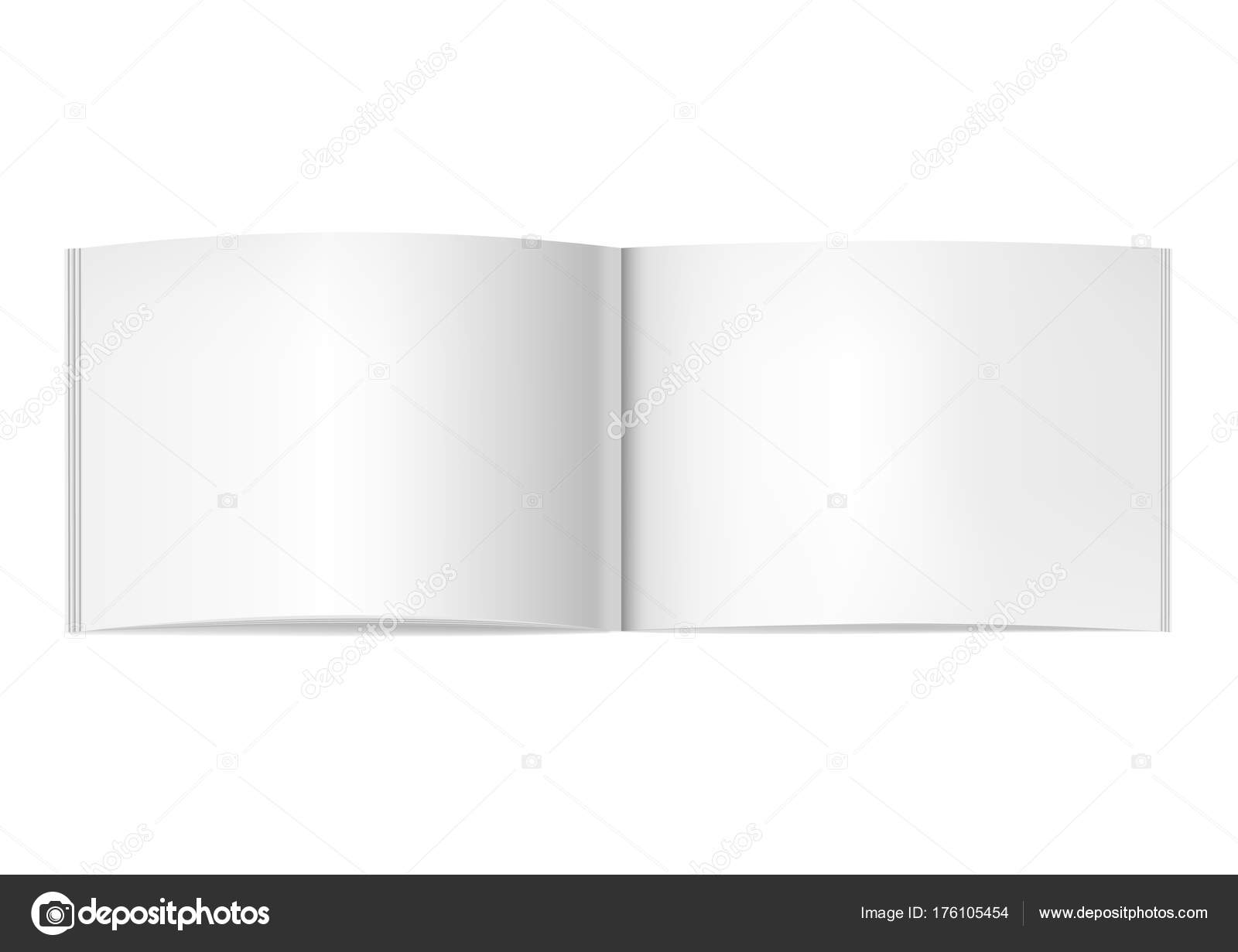 Download Horizontal Book Mockup Two Pages Opened Horizontal Magazine Mockup Stock Vector C Tatahnka23 176105454 PSD Mockup Templates