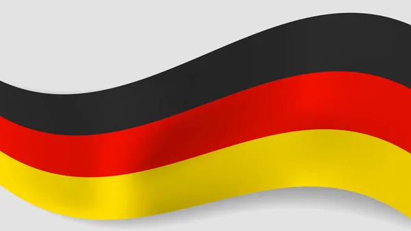 波状のドイツの旗の抽象的なベクトルの背景 — ストックベクタ
