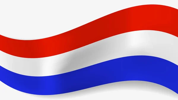 Abstrato vetor ondulado Holanda bandeira fundo —  Vetores de Stock