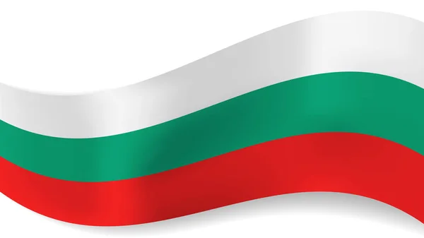 Abstrato vetor ondulado búlgaro bandeira fundo — Vetor de Stock