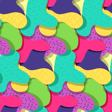 Basit çocuksu renk lekeleri desen