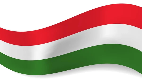 Abstracto vector ondulado bandera de Hungría fondo — Vector de stock