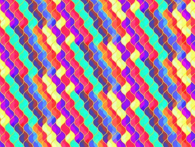 Renk soyut dalgalı mozaik ile seamless modeli