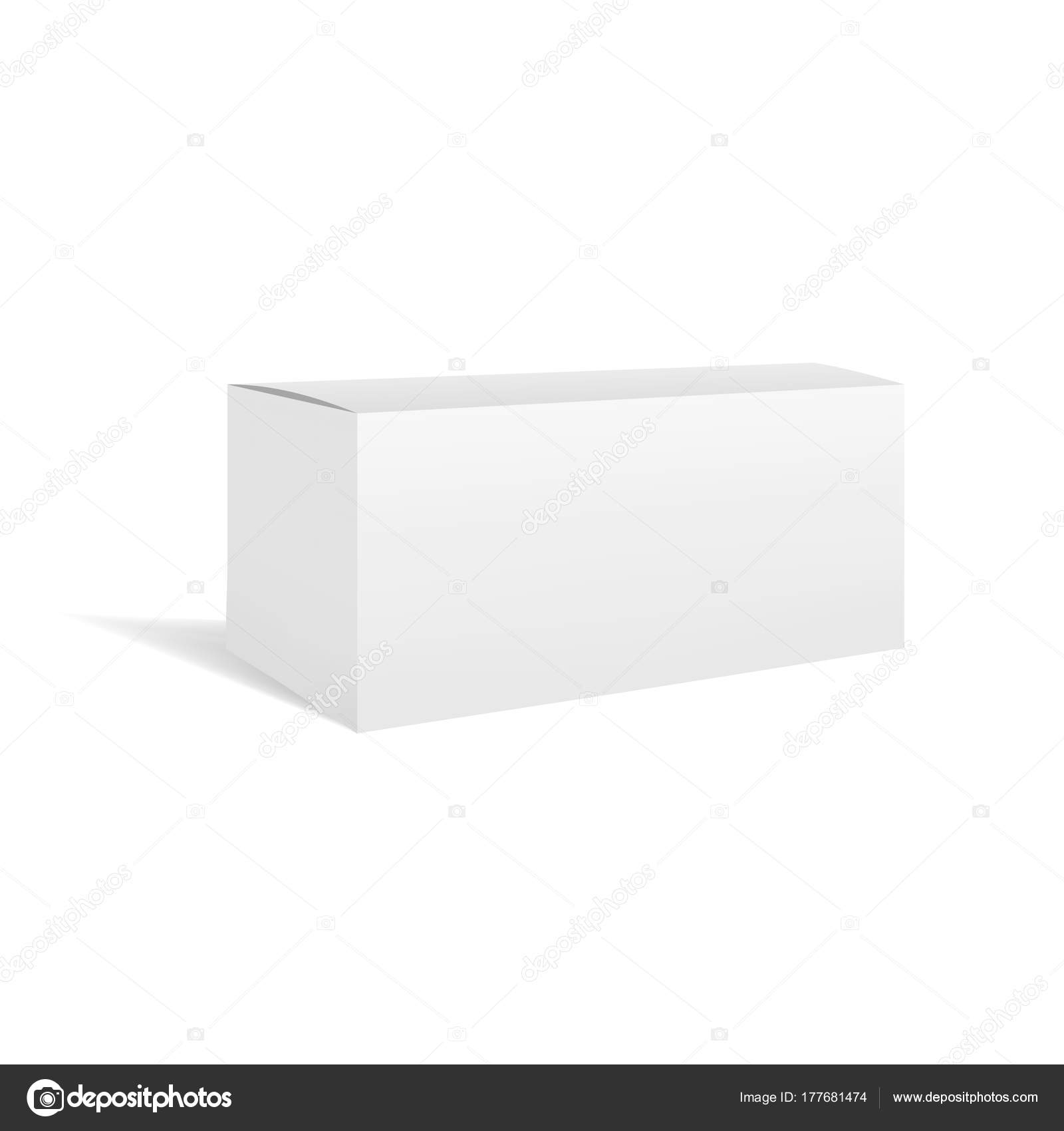 Download White Vector Rectangular Horizontal Box Mockup Vector Image By C Tatahnka23 Vector Stock 177681474