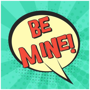 Retro komik konuşma balonu olmak benim metin ile