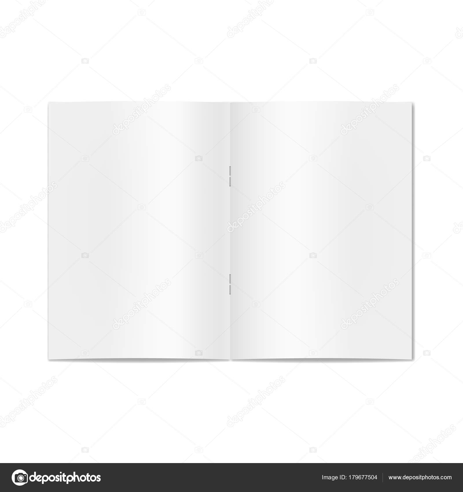 Download Vector Opened Realistic Book Journal Magazine Or Newspaper On Staples Mockup Vector Image By C Tatahnka23 Vector Stock 179677504