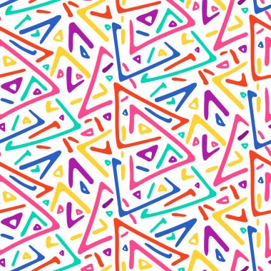 Hafif renkli kroki üçgenler seamless modeli