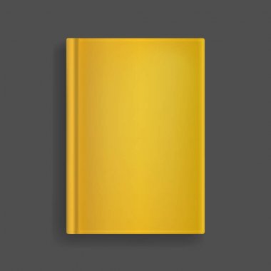 Vektör altın gerçekçi kitap kapağı mockup