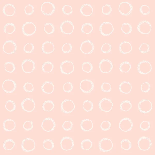 Padrão de cor pastel com círculos grunge em rosa — Vetor de Stock