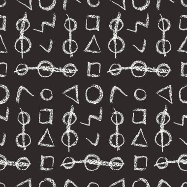 Okul tebeşir desen grunge geometrik şekillerle