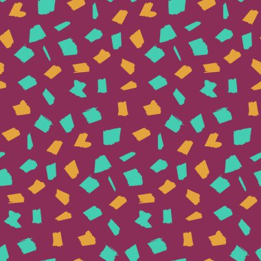 Turuncu ve yeşil lekeler ile soyut desen