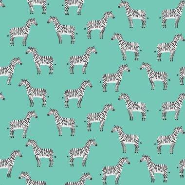 Sevimli çizgi siyah beyaz Zebra desen