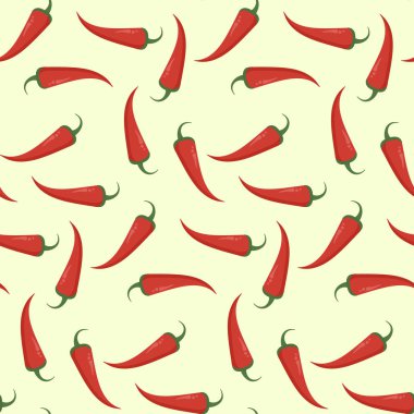 Kırmızı biber biber ile parlak düz kalıbı