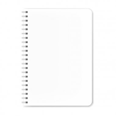 Gerçekçi defter ile köşeleri yuvarlatılmış alay etmek yukarıya