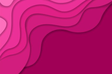 Soyut parlak pembe dalgalı kağıt kesme arkaplanı