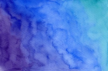 Bright purple to blue cyan watercolor background